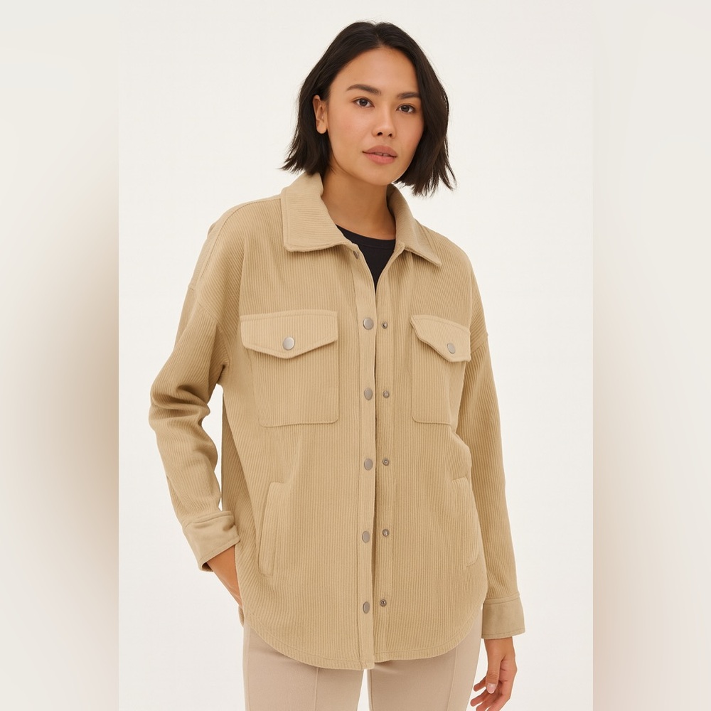 Altar’d State' Tan Ribbed Shacket Sz. M NWT